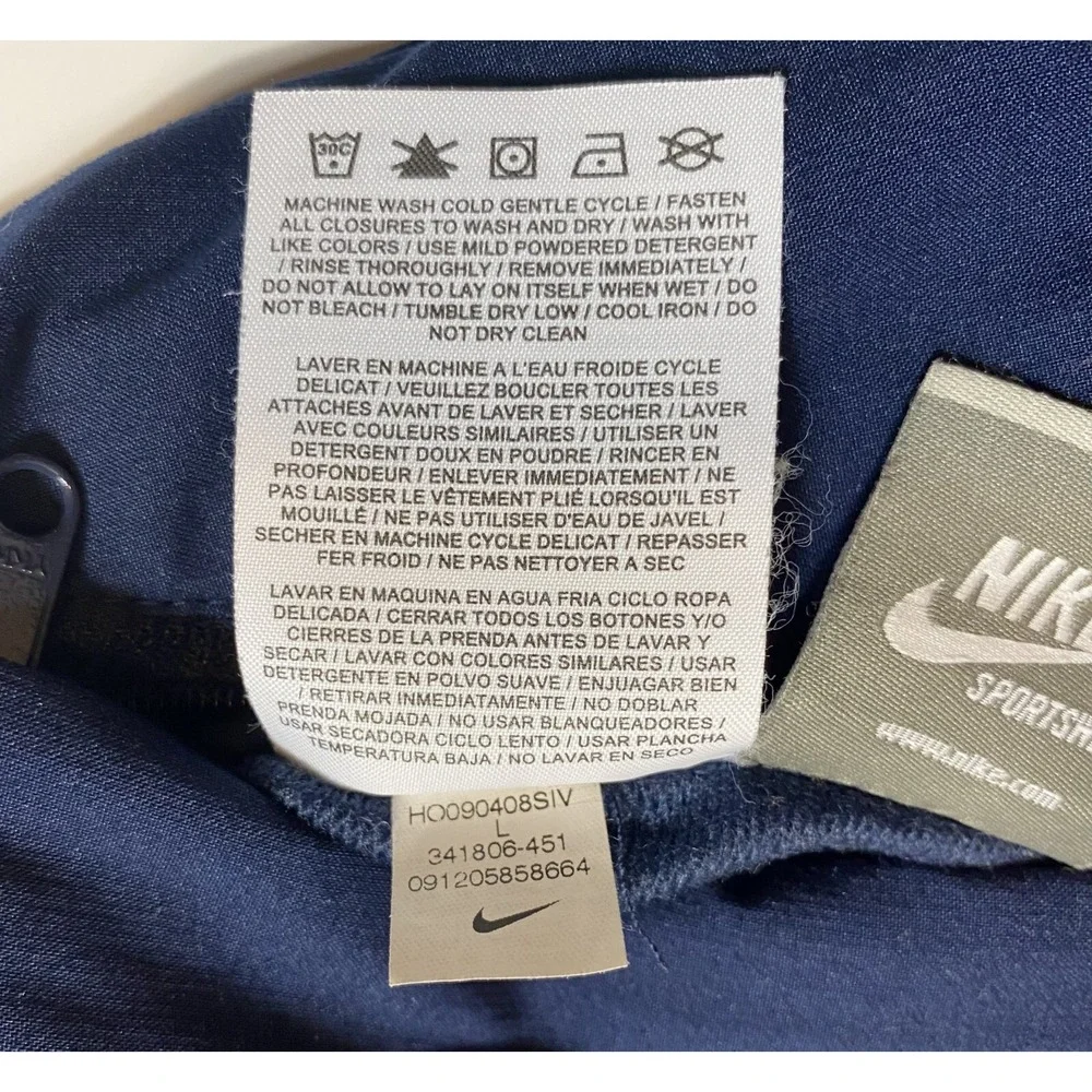 Nike Vintage Y2K Embroidered Logo Reversible Fleece Jacket Size L (14-16) Youth